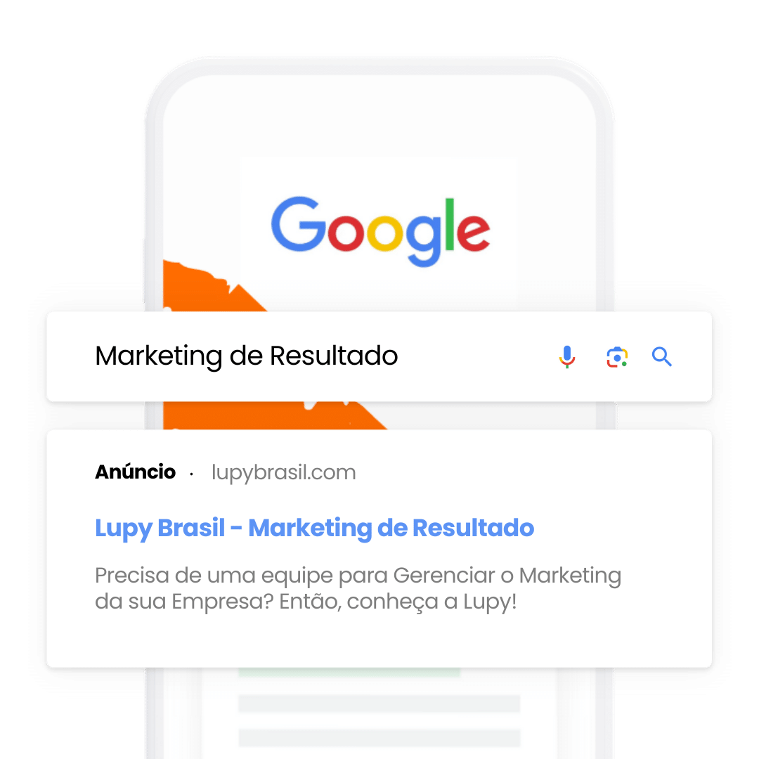 Anunciar no Google Rede de pesquisa. Gerenciamento completo dos seus Anúncios em Google & Meta Ads. Gestor de Tráfego. Com a Assessoria Lupy, Agência Lupy, Lupy Brasil.